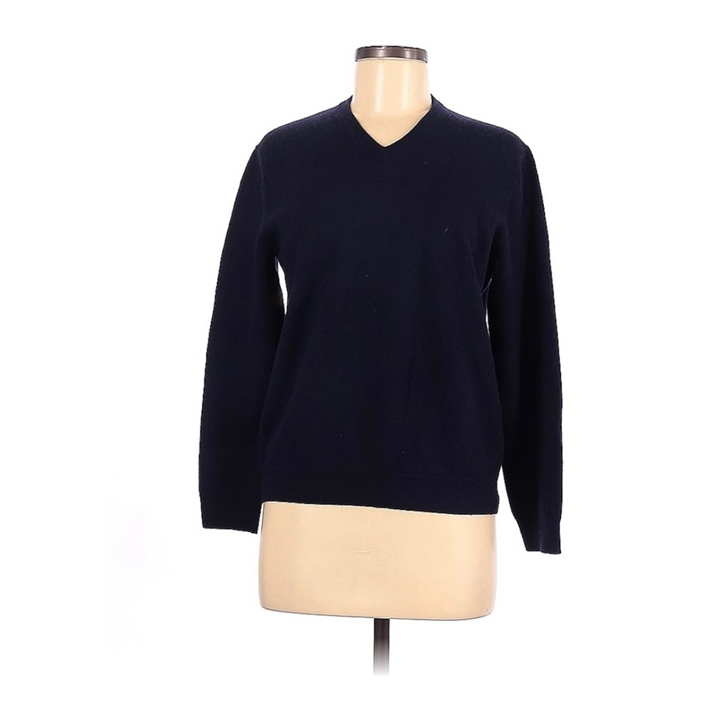 Calvin Klein Women's Size Medium 100% Merino Wool Blue Classic Pullover Sweater